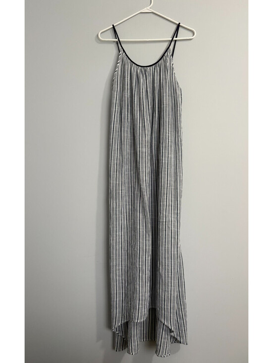 Saks Fifth Avenue Dresses & Skirts - Saks Fifth Avenue XL Maxi Sundress Airy Thin-Striped Navy White Cotton